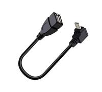 Qsvbeeqj Durabilidad 90 grados en ángulo USB A a conectores adaptador para smartphones, tabletas y dispositivos externos, adaptador A a OTG