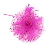 Qsvbeeqj Elegante diadema de plumas con sombrero de malla para un aspecto elegante y vintage, tocado de fiesta de noche, baile de graduación o evento