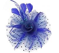 Qsvbeeqj Elegante diadema de plumas con sombrero de malla para un aspecto elegante y vintage, tocado de fiesta de noche, baile de graduación o evento