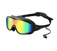Qsvbeeqj Gafas de natación para adultos Natación a prueba de fugas con tapones para los oídos Gafas de montura grande para gafas de deportes acuáticos con tapones para los oídos Latas de fuga