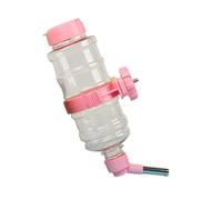 Qsvbeeqj Jaula de montaje automático para mascotas, bandeja de agua para conejos, hámsteres, perros, latas de fugas, dispositivo de hidratación automático para mascotas