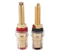 Qsvbeeqj Juego de 2 terminales transparentes protegidos para una transmisión estable en amplificadores y caja de sonido