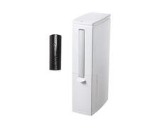 Qsvbeeqj La basura del baño puede colocar el cubo de basura superior para un baño de oficina para un almacenamiento eficiente y limpieza con escobilla de inodoro y empuje