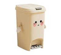 Qsvbeeqj La basura puede operar elegante doble cesta de basura de gran capacidad con prensa manual y pedal