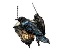 Qsvbeeqj Lámpara colgante de cuervos acrílicos de Halloween, luz LED vintage para decoración del hogar, configuración rápida y uso en fiestas temáticas, lámpara acrílica de cuervos