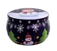 Qsvbeeqj Latas de velas navideñas con tarros de velas para hacer velas, artes y almacenamiento, regalos, tarros vacíos de velas de Navidad