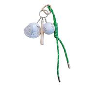 Qsvbeeqj Llavero de béisbol con murciélago de madera y guante de cuero pu encanto bolso único colgante bolso encanto accesorios deportivos hechos a mano