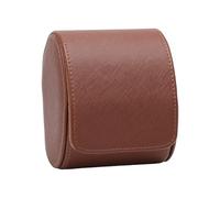 Qsvbeeqj Lujo 3 Reloj Estuche de Almacenamiento con Textura PU Diseño Compacto Compacto Compacto para Coleccionistas Reloj de Lujo Viaje, marrón, 3 epitopes