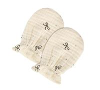 Qsvbeeqj Manoplas de algodón orgánico para bebé, protectores de manos de algodón transpirable, accesorios para recién nacidos, adecuados para niños de 0 a 2 años, guantes orgánicos para uso diario