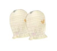 Qsvbeeqj Manoplas de algodón orgánico para bebé, protectores de manos de algodón transpirable, accesorios para recién nacidos, adecuados para niños de 0 a 2 años, guantes orgánicos para uso diario