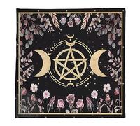 Qsvbeeqj Mantel metafísico de tarots de astrología, tapete de péndulo, adivinaciones, tablero de cartas de juego de mesa, mantel de adivinaciones, mantel de péndulo para cartas de tarot para leer