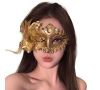Qsvbeeqj MasqueradesMask Venecians - Máscara de media cara con purpurina para Halloween, carnaval, fiestas y cosplay, accesorios de disfraz de Mardi Gras