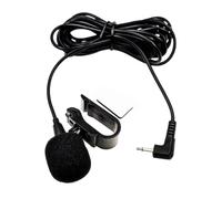Qsvbeeqj Micrófono de coche 2,5 mm / 3,5 mm enchufe de abrazadera micrófono estéreo micrófono externo para radio de coche 3 m de largo externo