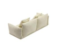 Qsvbeeqj Miniatura salón sofá sofá modelo detallado muebles de muñecas de madera 1/12 escala para sofá coleccionable para modelos arquitectónicos