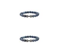Qsvbeeqj Moda para hombre con cuentas de piedra natural elegante y colgante de mancuerna para entusiastas del fitness, uso diario, unisex