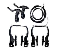 Qsvbeeqj Mountain Bike V Brems Set con Palancas de Freno Cable de Bicicleta Aleación de Aluminio Bicicleta Delantera Trasera Frenos Set Aleación de Aluminio Bicicleta Montaña V Freno Set