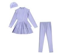 Qsvbeeqj Mujeres Musulmanes Traje De Baño Islámico Burkinis Cobertura Completa Bikinis Top Pantalones De Manga Larga Traje De Baño Traje De Baño