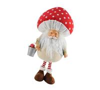 Qsvbeeqj Muñecas gnomos con sombrero de seta decoración navideña hecha a mano para accesorios y subvenciones de oficina