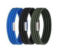 Qsvbeeqj Paquete de 3 cintas elásticas para cubos de basura que no se deslizan, de goma para coches de camping de cocina, tratamientos de residuos, cubos de basura GLASTIGEN