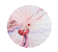Qsvbeeqj Paraguas de papel aceitado chino para mujer, paraguas decorativo para disfraces, fotografía, damas de honor, fiesta, paisaje, papel aceitado chino, P, Taille unique