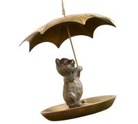 Qsvbeeqj Paraguas en forma de hierro comedero para pájaros para decoración colgante jardín pájaro amante de la vida silvestre entusiastas de gran capacidad comederos de metal para pájaros