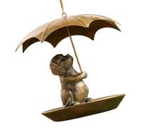 Qsvbeeqj Paraguas en forma de hierro comedero para pájaros para decoración colgante jardín pájaro amante de la vida silvestre entusiastas de gran capacidad comederos de metal para pájaros