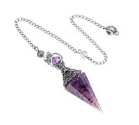 Qsvbeeqj Péndulos de cristal para ceremonias de artesanía, adivinación, reikis, curaciones, regalos místicos, ritual de manualidades de brujas