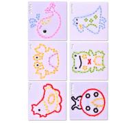 Qsvbeeqj Proyecto de costura hecho a mano para principios de la infancia, juguete de manualidades para niños pequeños, coordinación de la mano y los ojos, habilidades motoras finas, kits de desarrollo