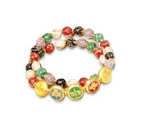 Qsvbeeqj Pulsera de cuentas de cristal de moda inspirada en cinco prosperidad de Dios para profesionales empresarios y amantes de la moda que usan joyas de atracción de riqueza, talla única, como se