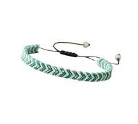 Qsvbeeqj Pulsera de cuentas única hecha a mano ajustable con forma geométrica con cuentas geométricas, talla única, como se describe
