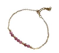 Qsvbeeqj Pulsera de piedras natales de cristal natural facetado de 3 mm ajustable 17 cm+5 cm ligero 4G perla para todas las ocasiones faceed amatista turca estiramiento, talla única, como se describe