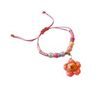Qsvbeeqj Pulsera de resina artística Capybaras encanto cordón tejido a mano para jóvenes creadores de tendencias y amantes del arte Lindos accesorios de animales, talla única, como se describe