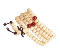 Qsvbeeqj Pulsera larga de cuentas de madera artesanal con diseños portátiles decoración para aquellos que aprecian las prácticas de atención plena pulsera de cuentas de madera, talla única, como se