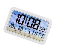 Qsvbeeqj Reloj digital colorido de pantalla grande con control táctil, alarma de música, recordatorio de sonido para habitación de niños, sala de estar, control de voz, reloj de luz