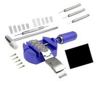 Qsvbeeqj Removedor de eslabones de reloj ajustable con herramienta de correa de reloj con juego de extracción de correa de reloj, azul, 12PCS