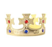 Qsvbeeqj Rey Corona de Oro Príncipe Corona Fiesta de Cumpleaños Sombrero Ajustable para Fiesta de Halloween Fotos Accesorios Royal King Disfraz para Niños
