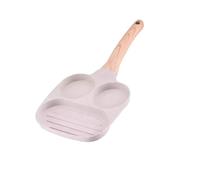 Qsvbeeqj Sartén multifuncional para huevos de desayuno con distribución uniforme del calor y resistente al calor para familias ocupadas con asas ergonómicas de baquelita