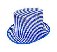 Qsvbeeqj Sombrero de cilindro metálico colorido para adultos espectáculos teatrales espectáculo mago accesorios para fiestas temáticas Halloween Cosplay color tira sombrero de cilindro para adultos