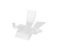 Qsvbeeqj Soporte de exhibición de joyas de metal acrílico transparente con base de piedra rugosa y mineral de cristal