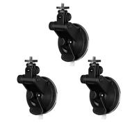 Qsvbeeqj Soporte de ventosa giratorio de 360 grados con rosca de 1/4, instalación sin taladro, metal ABS antivibración, para cámaras CCTV, luces DSLR, doble soporte de succión ajustable