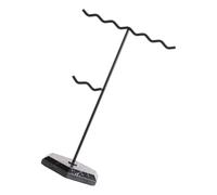 Qsvbeeqj Soporte decorativo de metal para joyas con soporte desmontable para pendientes, colgador de collar ondulado, acabado de mármol para almacenamiento de joyas, soporte desmontable para aretes