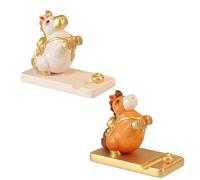 Qsvbeeqj Soporte para teléfono móvil con diseño de caballo de la suerte, hecho a mano, con colofonia artística, para decoración de espacio de trabajo, soporte para teléfono de caballos de la suerte