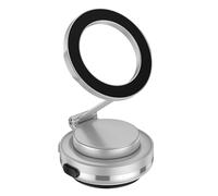Qsvbeeqj Soporte plegable para teléfono de coche para una fácil navegación y entretenimiento, giratorio 360 grados con imanes fuertes, agarre seguro, soporte manos libres para teléfono
