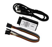 Qsvbeeqj UART IIC - Análisis lógico de depuración con anillos de ferrita, cable USB, analizador de lógica, dispositivo de análisis de 24 m de muestra, tasa de 8 canales