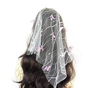 Qsvbeeqj Velo de mariposa para mujer, accesorios de fotografía de hadas Flora para boda, festival de Pascua, fiesta, flora, diadema de hadas, diadema de mariposa, diadema a granel