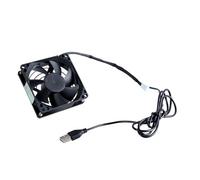 Qsvbeeqj Ventiladores de refrigeración controlados por USB con termostato de 80 mm para silencios, operaciones, equipos, gabinetes, refrigeración