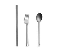Qsvbeeqj Viaje al aire libre Camping Castlery Set Light Peso Metal Platos Tenedor Cuchara Chopstick Utensilios para Picnics y Senderismo