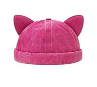 Qsvbeeqj Y2K Estilo Chica Caliente Oreja de Gato Primavera Tapa Plegable Al Aire Libre Protección Solar Para Novia Mujeres Sombreros De Verano Mujeres Sin Borde, Rosa rojo., Einheitsgröße