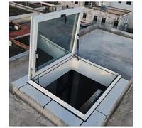 QSVPWNCBN Tragaluz Grande para Techo con Vidrio Templado Transparente y Marco de Aluminio para Acceso al solario del ático y luz Natural.