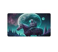 QSYFNBZL Alfombrilla de ratón con diseño de Caballo para Viajes espaciales 40x75cm Antideslizante Base de Goma Suave y Duradera para Oficina hogar y Ordenador